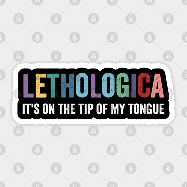 LETHOLOGICA: It's On The Tip Of My Tongue funny design Sticker by Luxinda